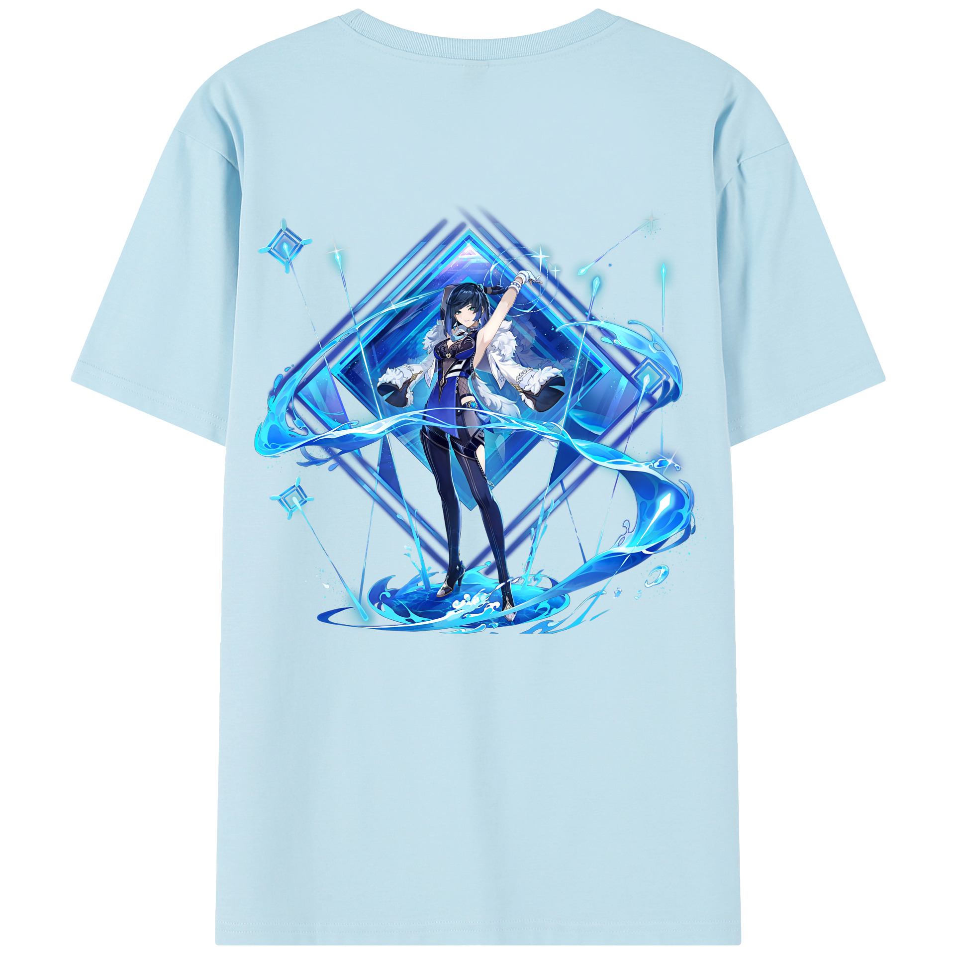 げんし神 夜兰 やらん genshin Yaran 綿100％半袖Tシャツ（背面プリント）